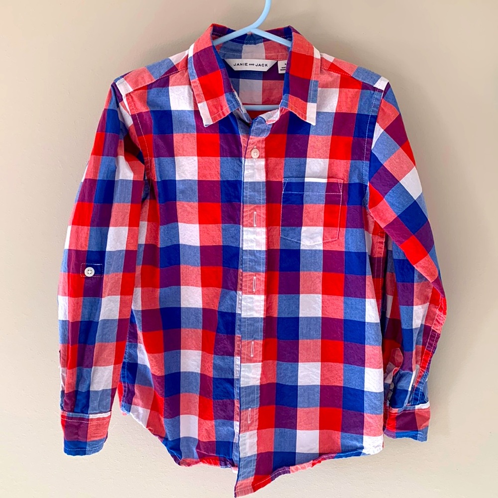 JANIE AND JACK BOYS SHIRT SIZE 5 LIKE NEW EXCELLENT CONDITION!!